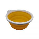 Ciotola pieghevole da viaggio in silicone gialla Ferribiella