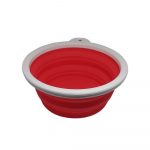 Ciotola pieghevole da viaggio in silicone rossa Ferribiella